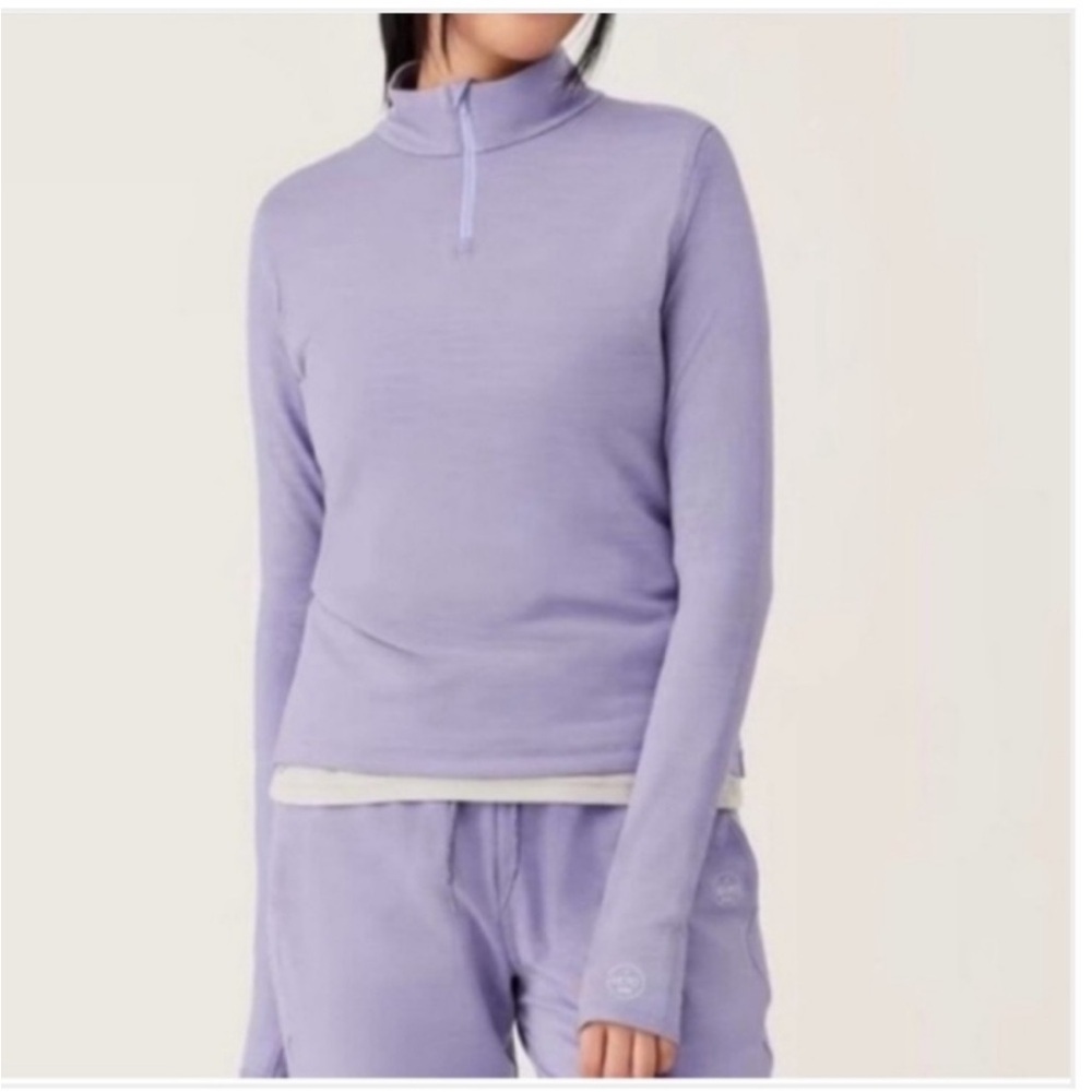 Allbirds Natural Run Midlayer Lavender Purple 1/4 Zip SALE!